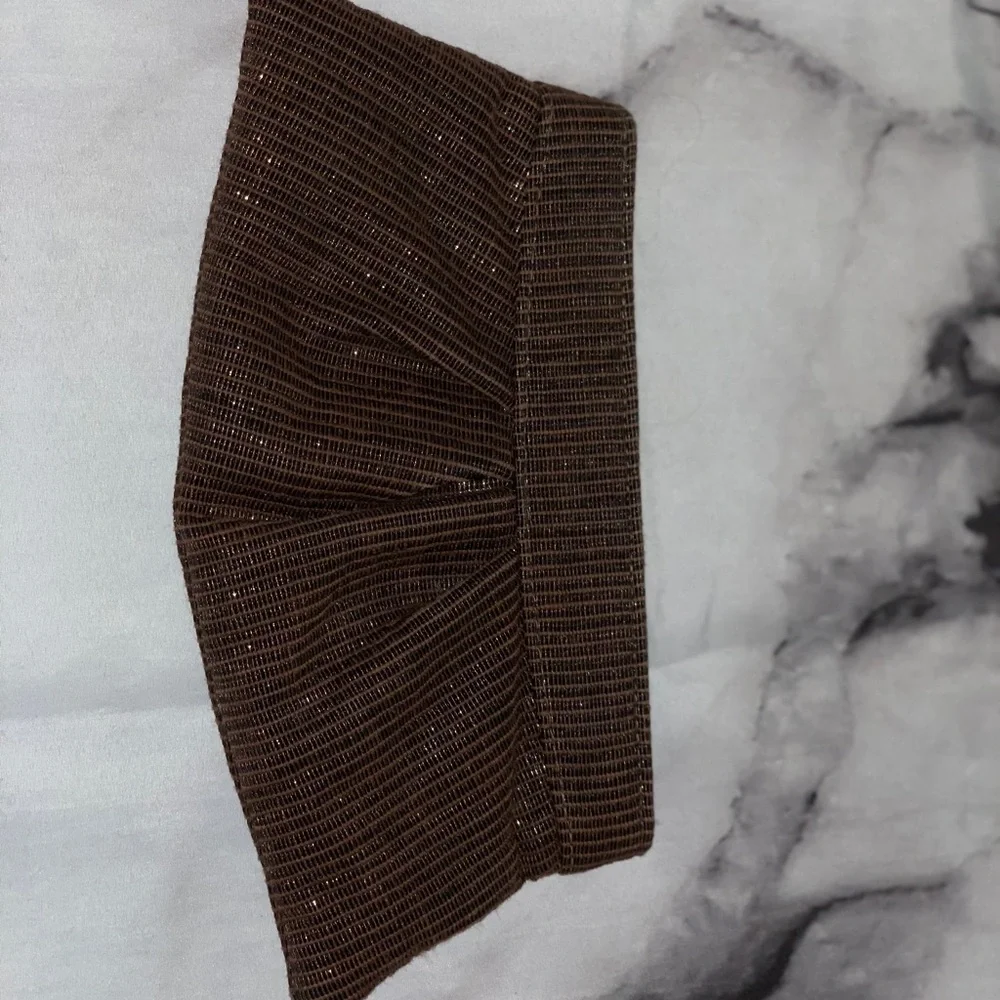 Lauren Merkin Woven Raffia Clutch Brown Gold - Picture 4 of 7